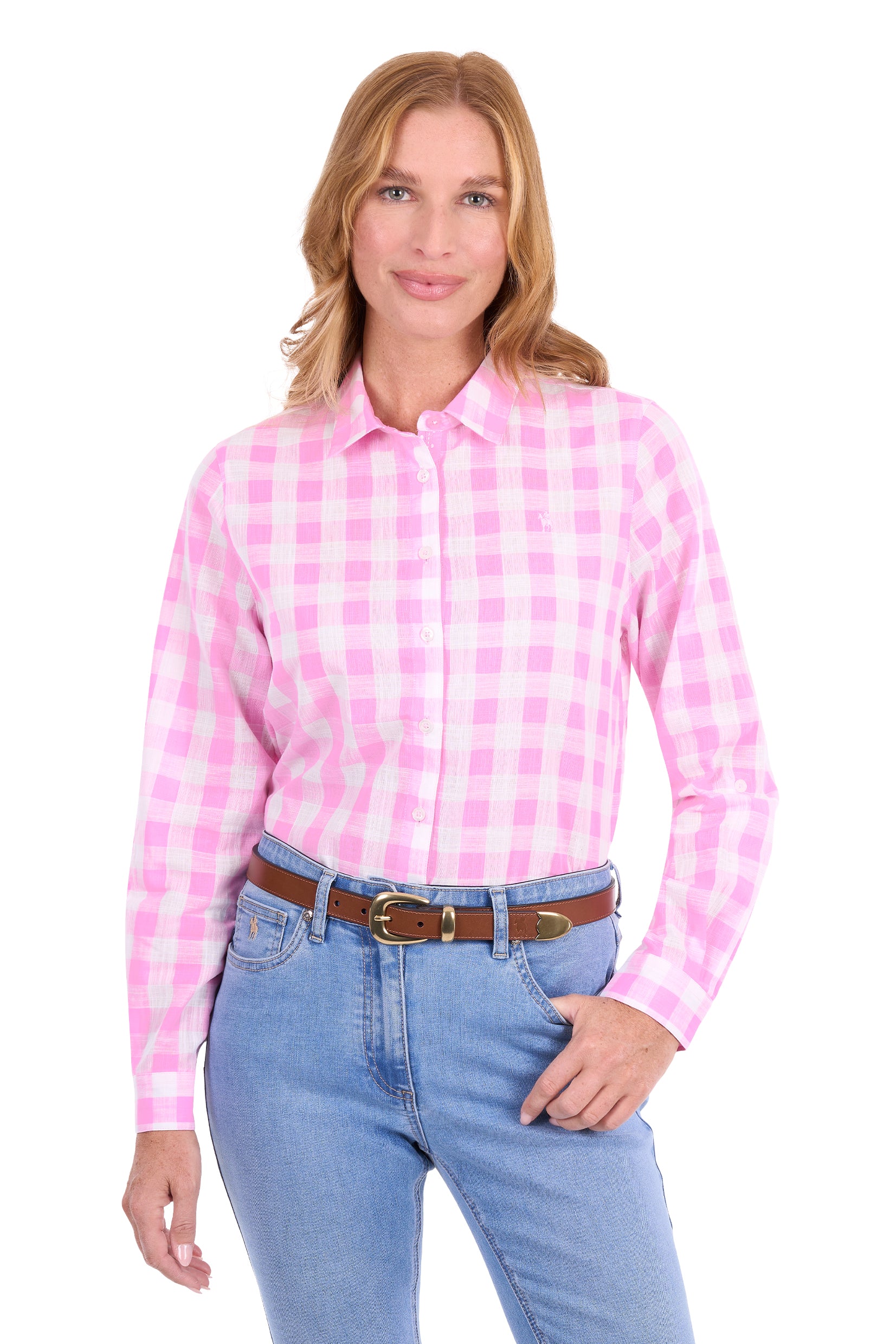 Thomas Cook Womens Eliza Shirt | Pink/White