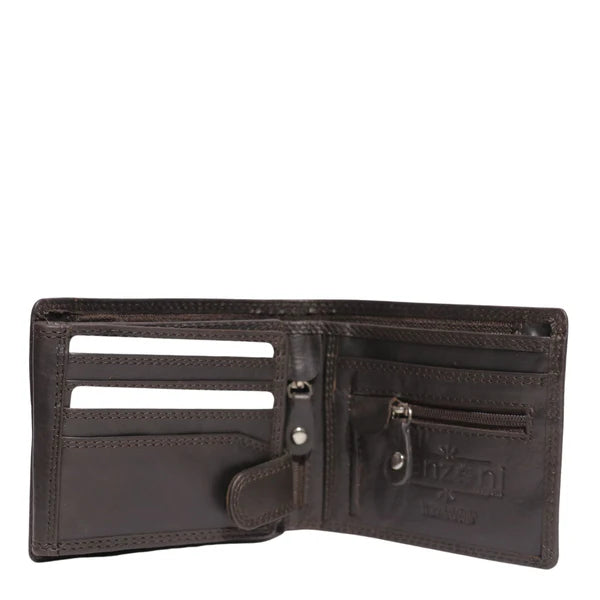 Mens Leather Tab Wallet | Brown