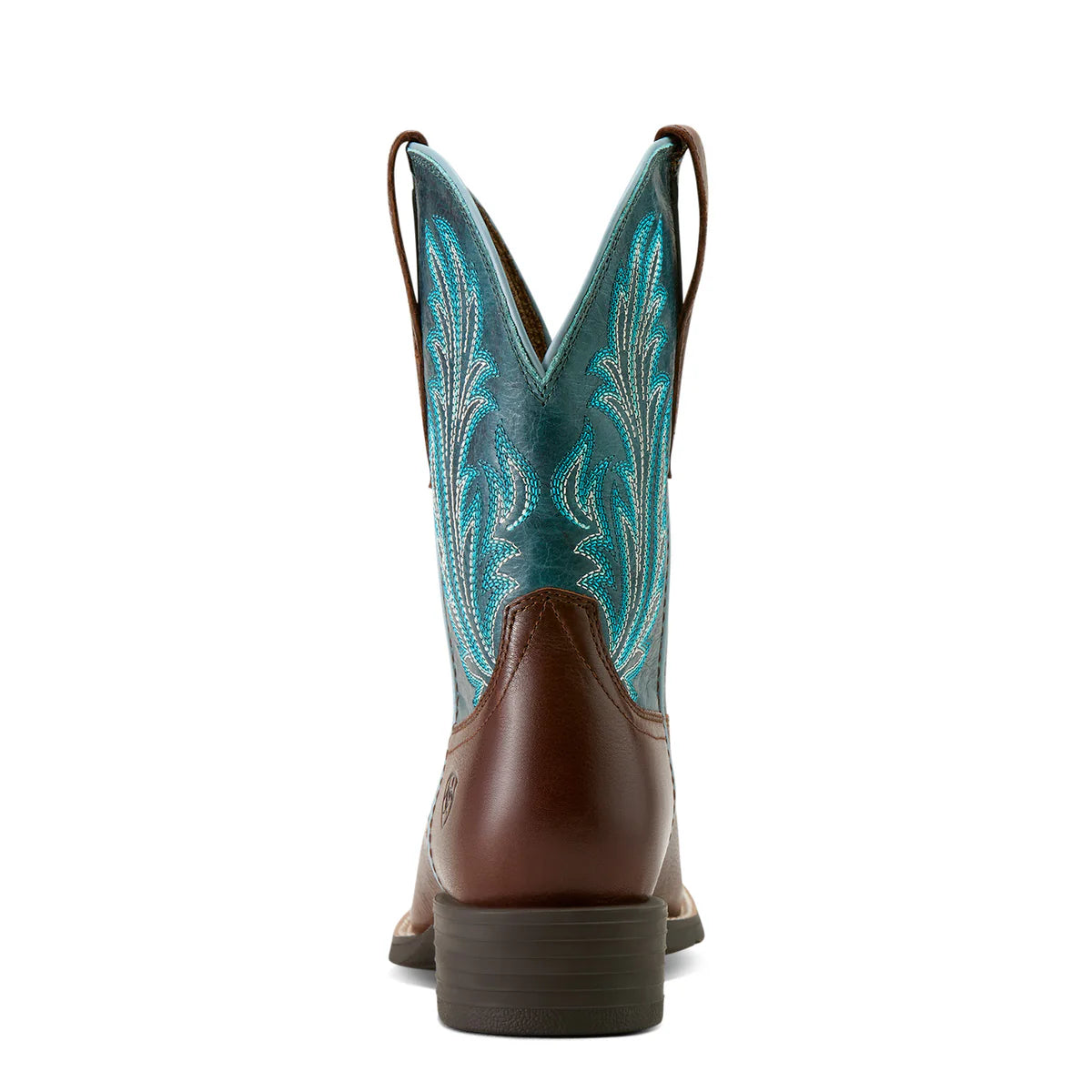 Ariat Women's Round Up Filly Western Boot - Oiled Teak/Loyal Blue