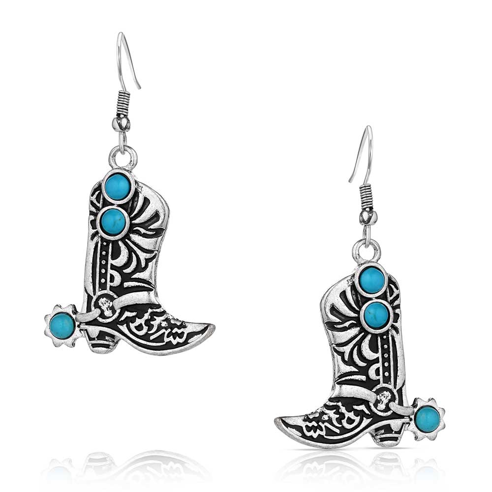 Montana Silver Turquoise Cowboy Kicker Earring