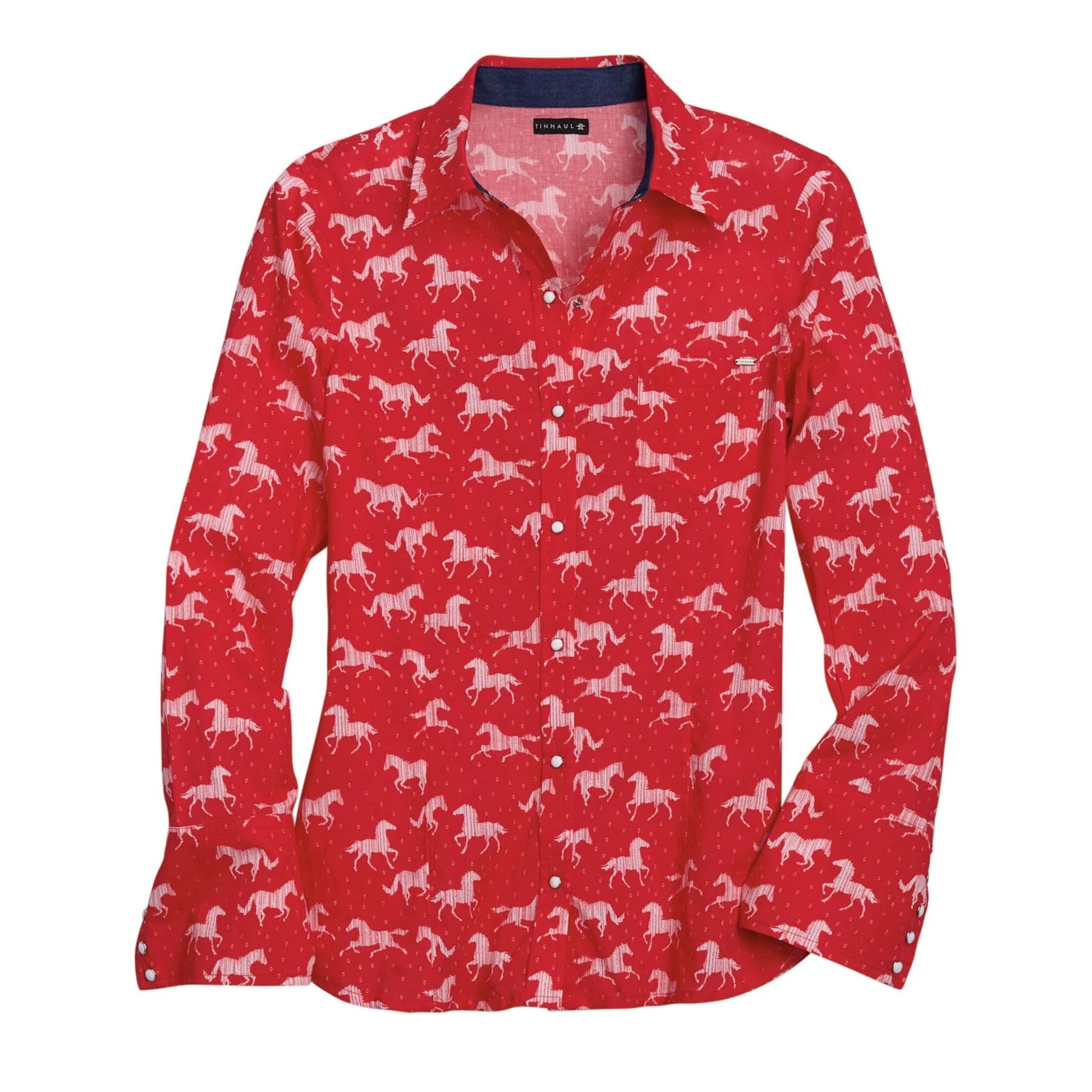 Women's Tin Haul Collection Long Sleeve Allover Print Snap Shirt