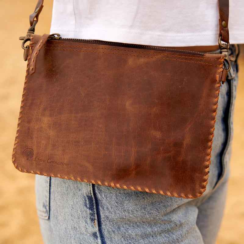 Distinctive Protection: Handmade Leather Crossbody Bag