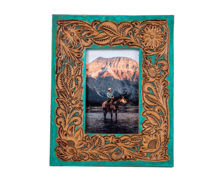 Time of Traditions Hand-Tooled Photo Frame