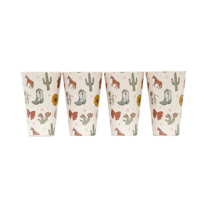 Saddle & Bloom Bamboo Melamine Cup & Jug Set