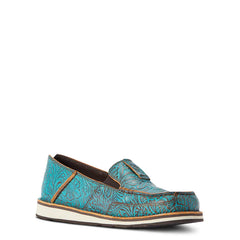 Ariat Womens Brushed Turquoise Embossed Floral Cruiser