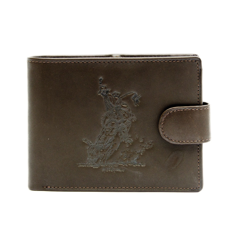 Men's Dark Leather Wallet - Bullrider