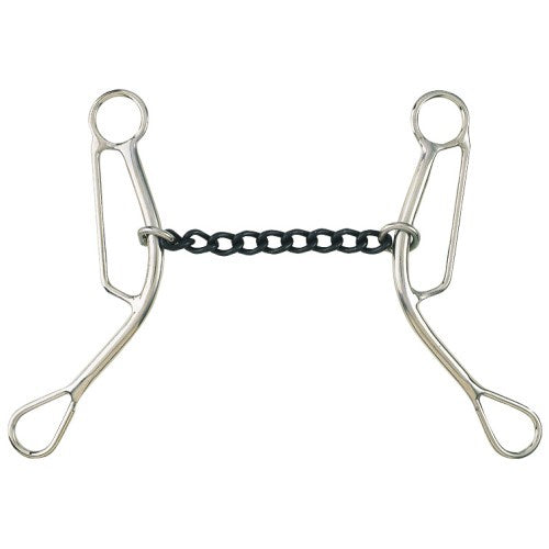 Barrel Racer Gag Snaffle w/Sweet Iron Chain Mouth - COB