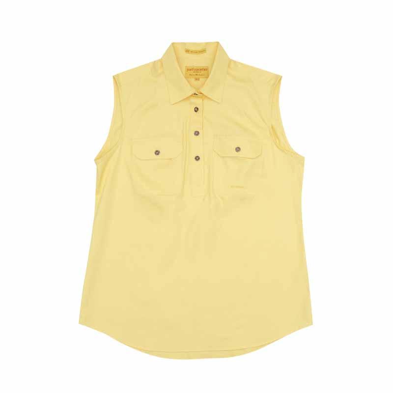 Just Country Kerry Sleeveless Workshirt - Butter