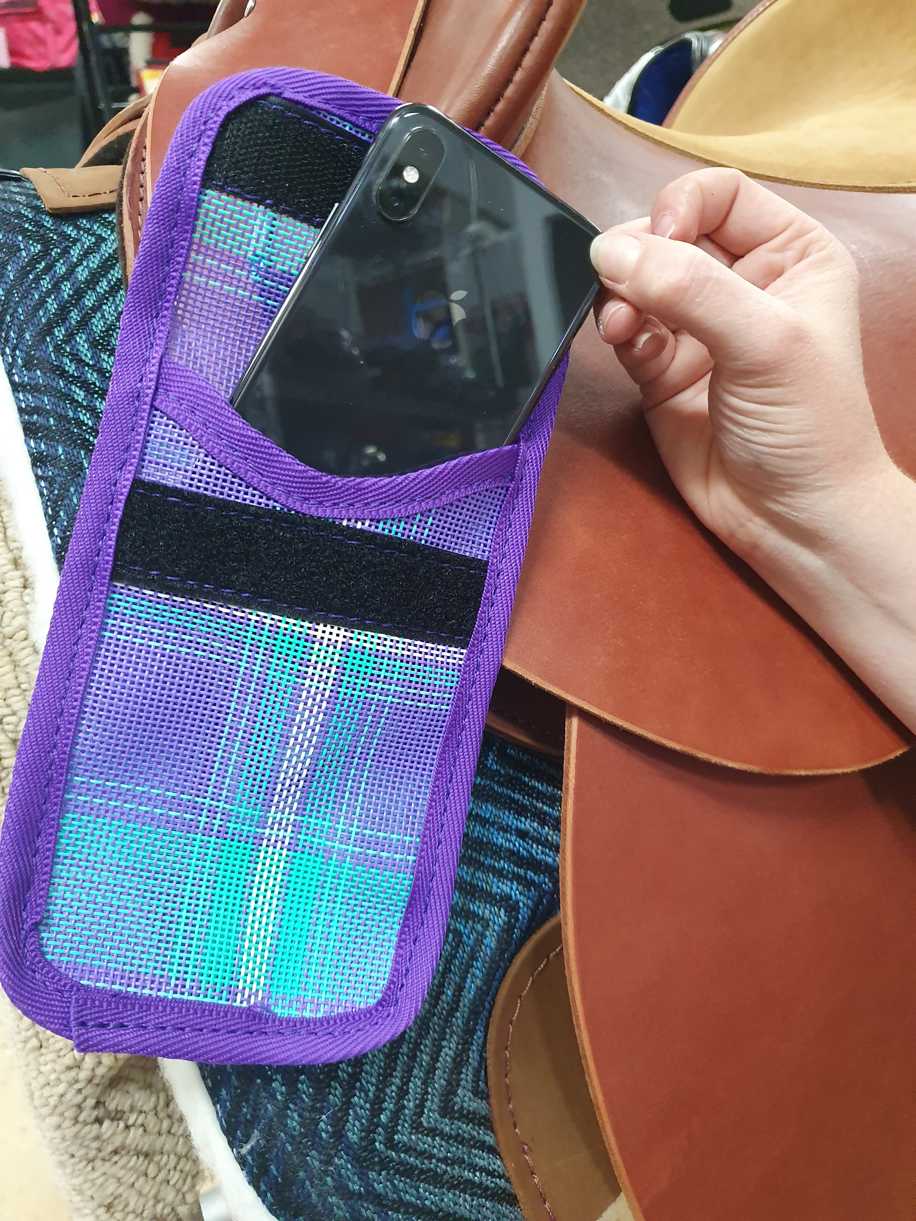 Handcrafted Mesh Phone Pouch