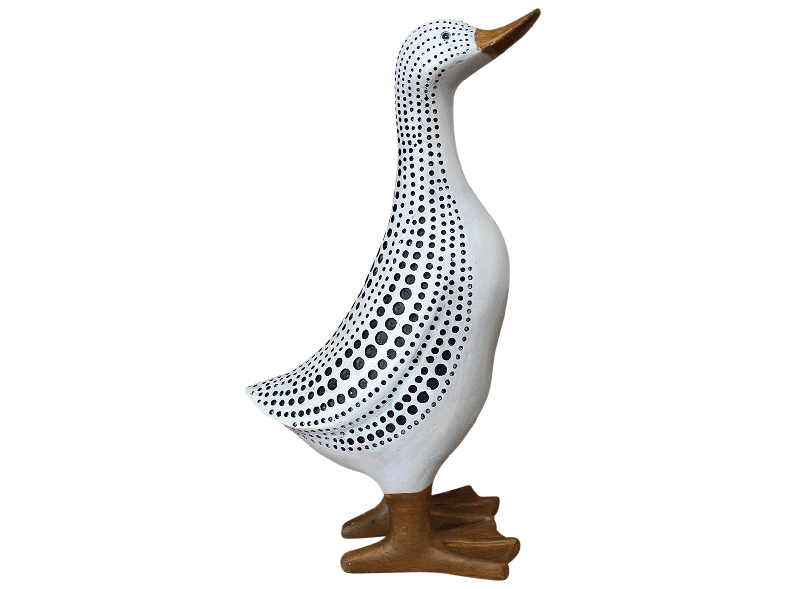 White Duck with Black Dots