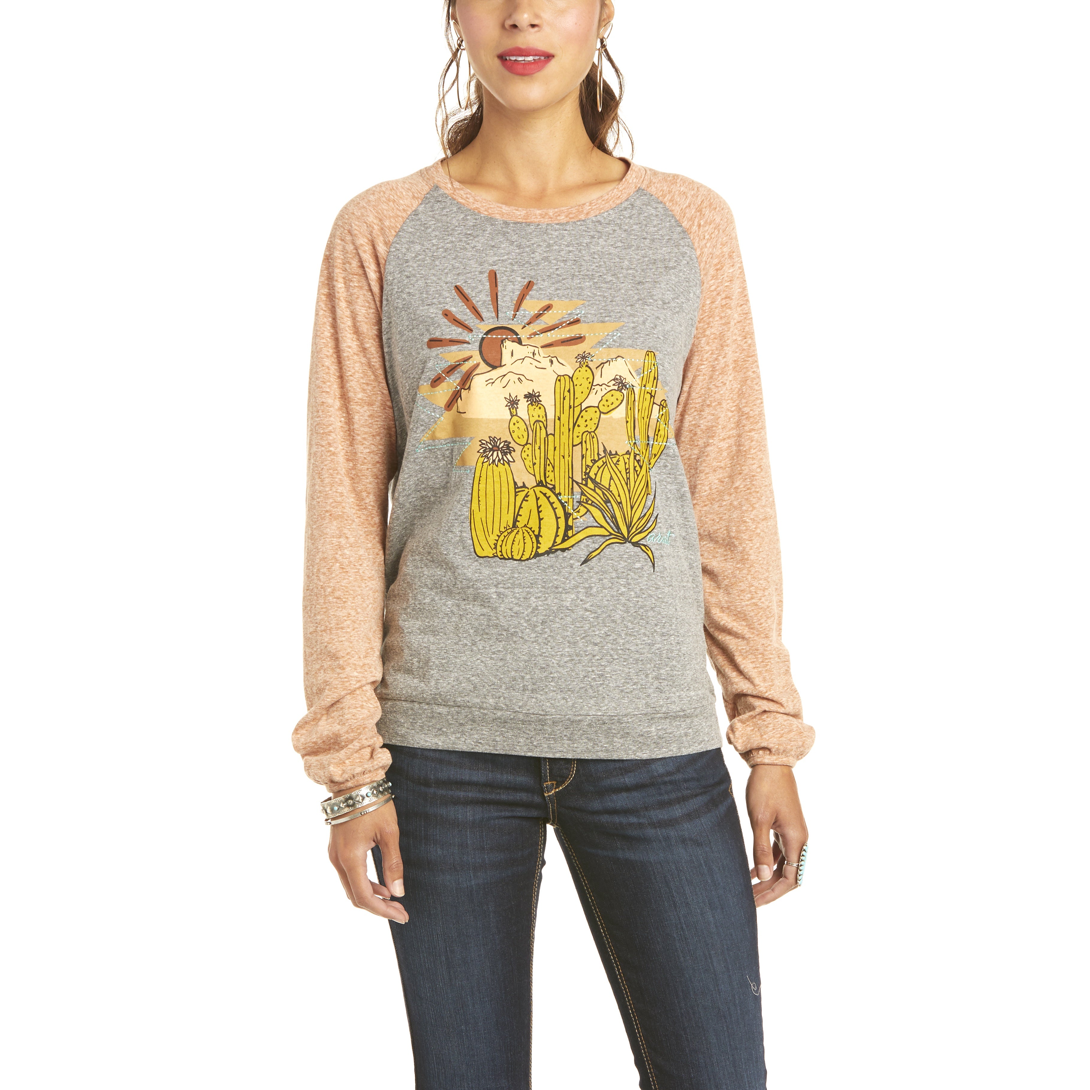 Ariat Womens Desert Sunrise LS Tee