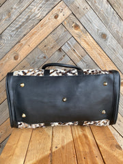 Woven Cowhide Overnight Bag 001