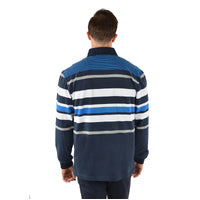 Thomas Cook Mens Walker Stripe Rugby - Navy/Royal