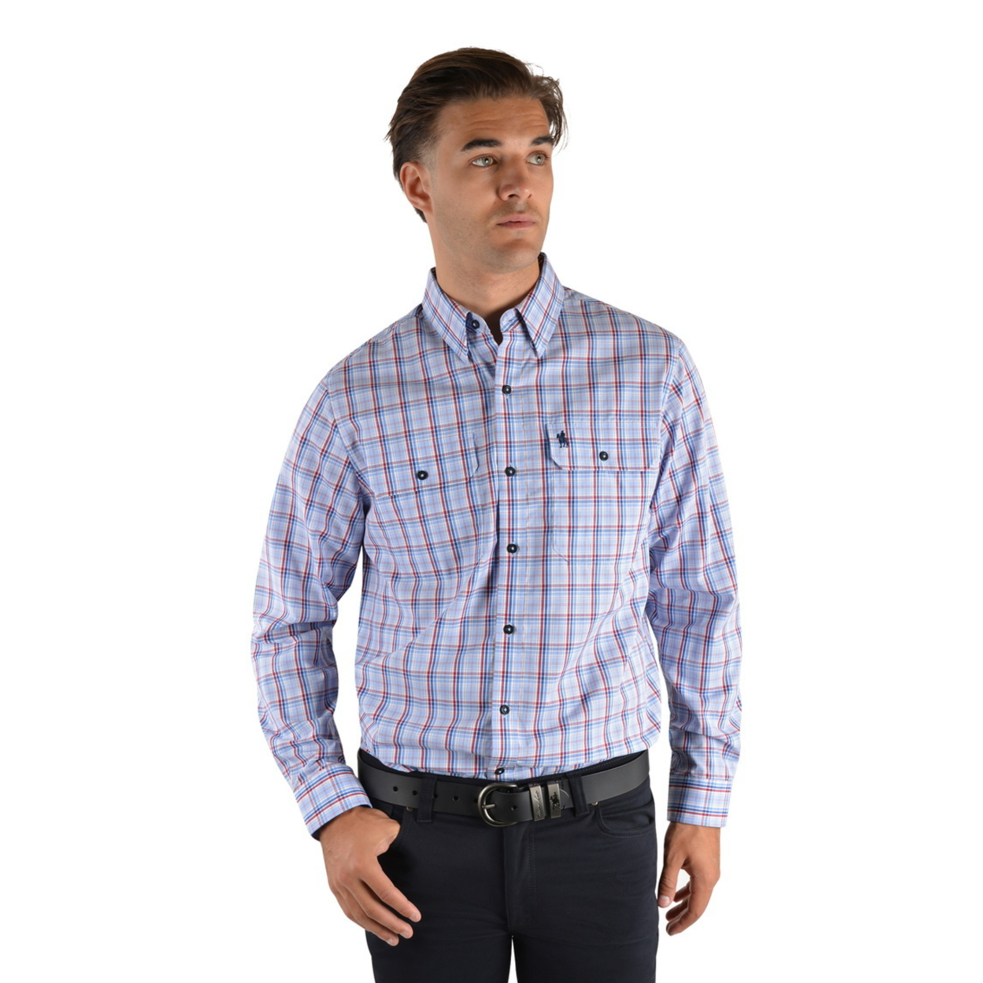 Thomas Cook Mens Rundel Check 2-PKT L/S Shirt