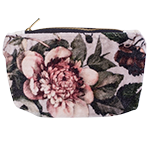Rose - small printed velvet clutch