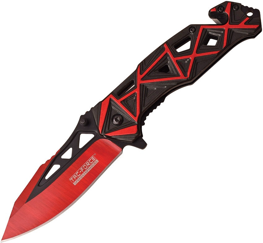 TAC Force Linerlock Red 4.75" closed