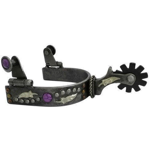 Fort Worth Feather Stone Spurs Spurs 3/4" Band 1 1/2" Shank