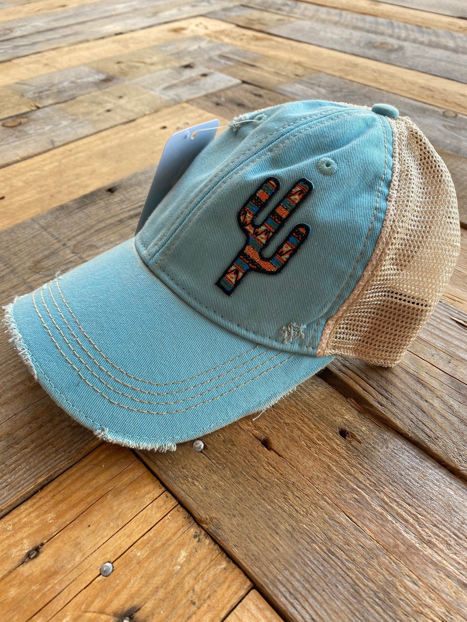 Southwest Cactus Cap Vintage Turquoise