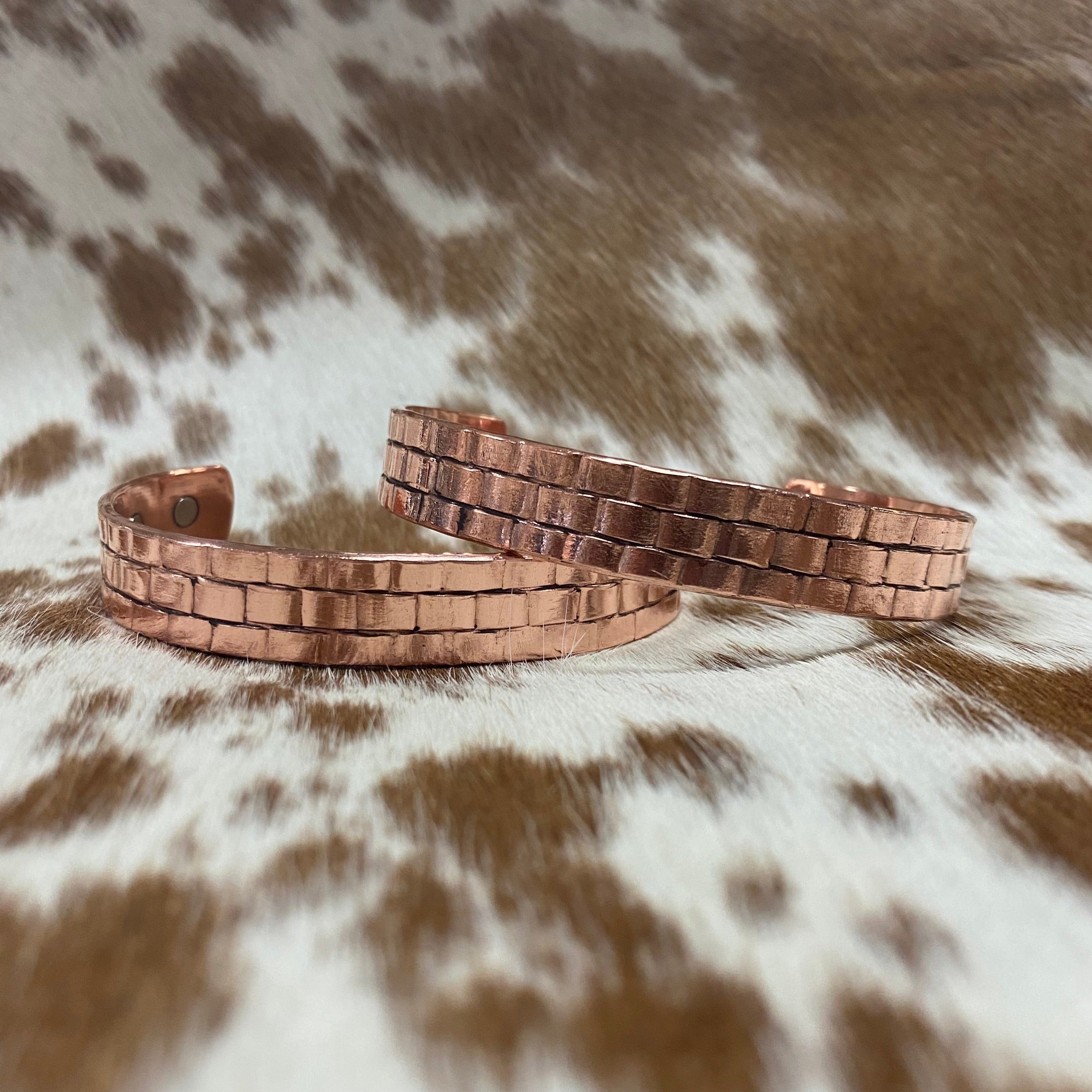 Magnetic Copper Cuff | Stacked