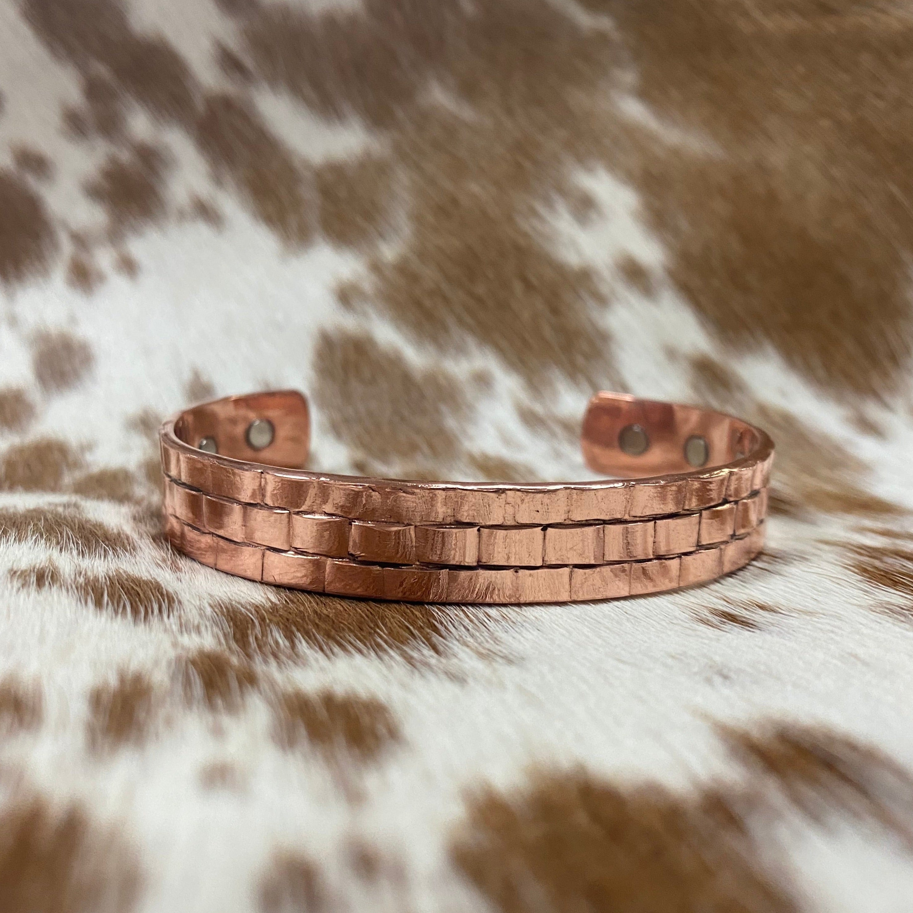 Magnetic Copper Cuff | Stacked