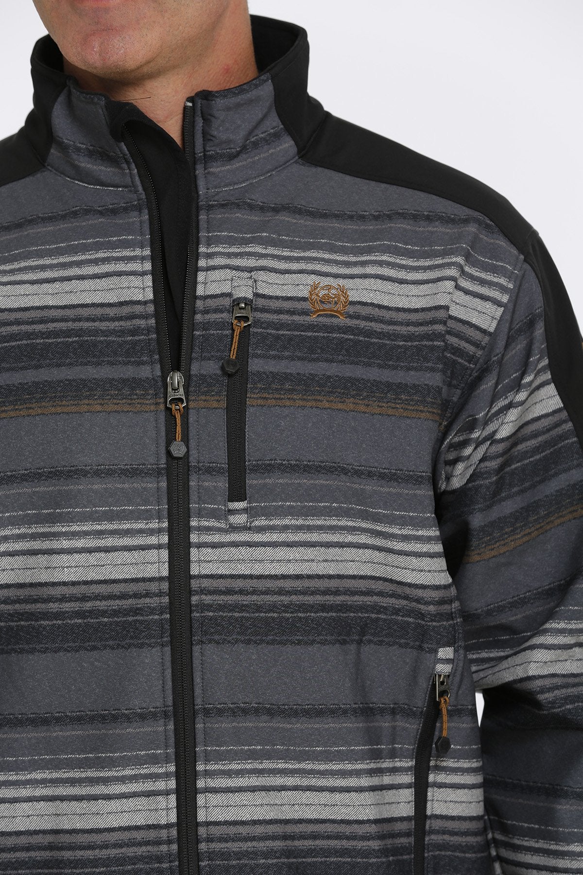 Cinch Mens Blanket Stripe Bonded Jacket | Black