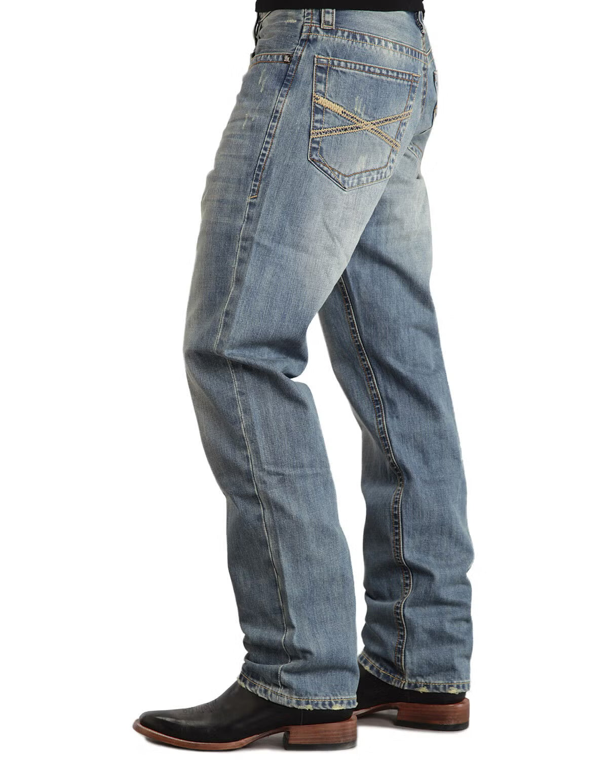 Mens Stetson 1520 Fit Classic "X" Stitched Jeans