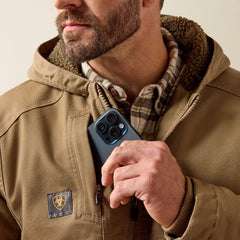 Men's Ariat Rebar DuraCanvas Jacket - Field Khaki