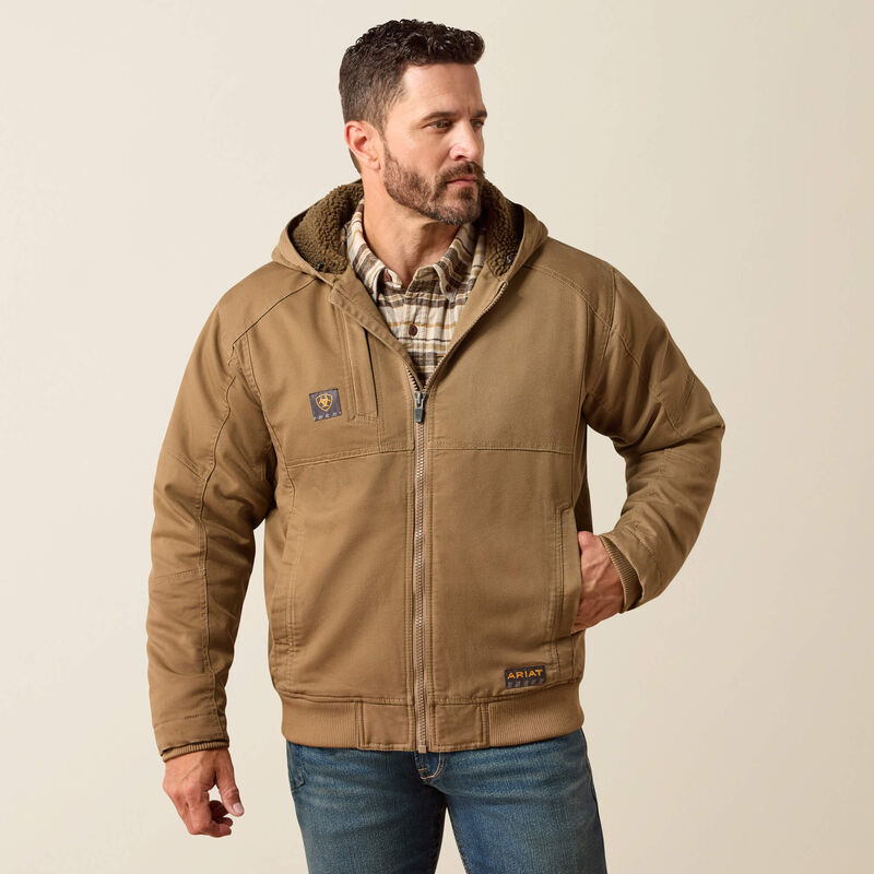 Men's Ariat Rebar DuraCanvas Jacket - Field Khaki
