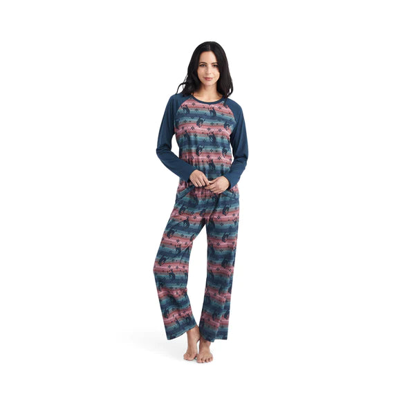 Ariat Women's Pajama Set Bucking Serape
