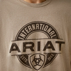 Ariat Mens Center Fire Oatmeal T-Shirt