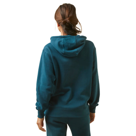 Ariat Womens REAL Flora Hoodie | Reflecting Pond