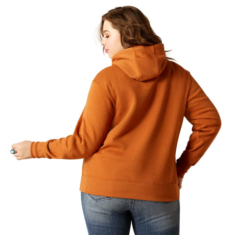 Ariat Womens REAL Cow Hyde Hoodie | Glazed Ginger