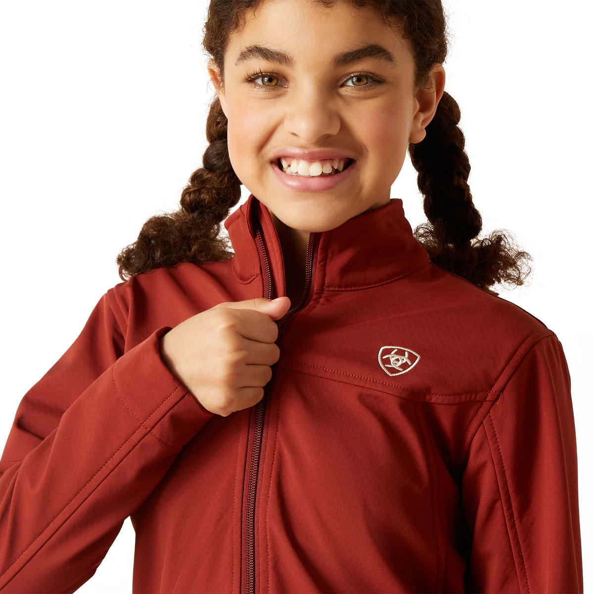 Youth Ariat Unisex New Team Softshell Jacket Fired Brick