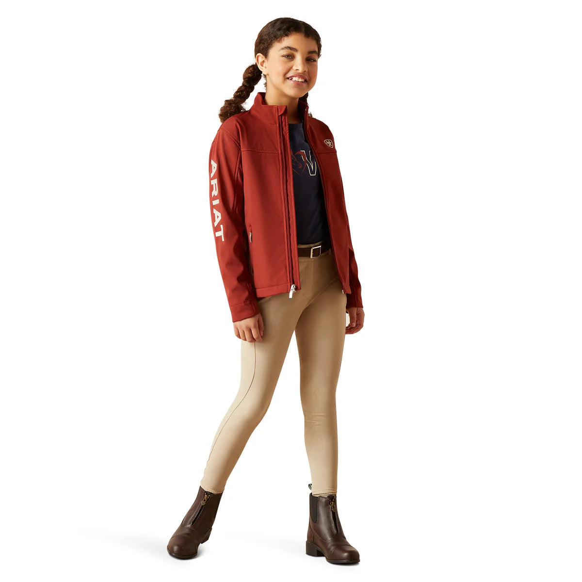 Youth Ariat Unisex New Team Softshell Jacket Fired Brick