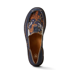 Ariat Womens Navy Blue Suede/Saddle Up Print