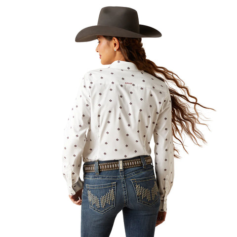 Ariat Womens Kirby Stretch Long Sleeve Shirt | Thunderbird Print