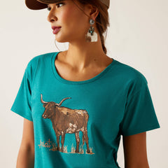 Ariat Womens Longhorn Watercolour T-Shirt