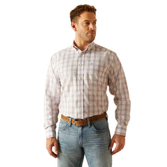 Mens Ariat Wrinkle Free Raiden Classic Fit Shirt - Cantaloupe