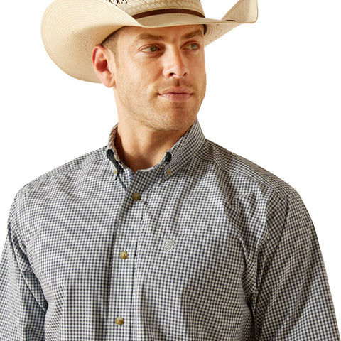 Ariat Mens Pro Series Ewan LS Shirt | Aqua