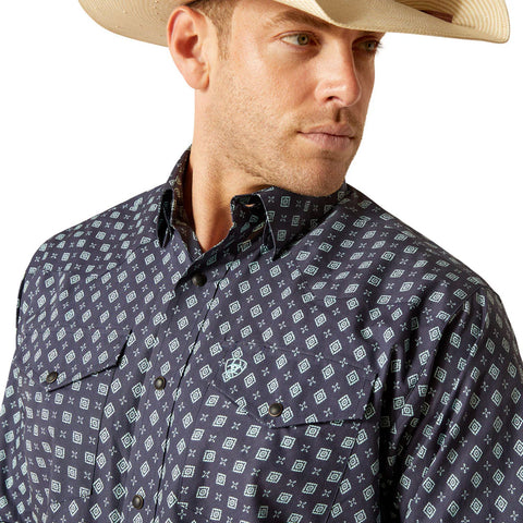 Ariat Mens Everly Snap LS Shirt | Mood Indigo