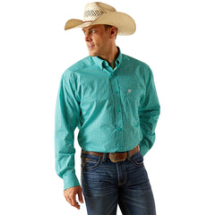 Ariat Mens Jaylin LS Shirt | Turquoise