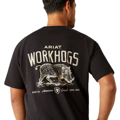 Ariat Mens Rebar Workhog Tee | Black
