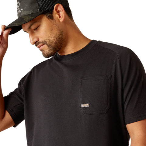 Ariat Mens Rebar Workhog Tee | Black