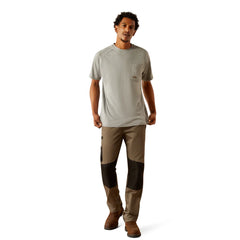 Ariat Mens Rebar Workhog Tee | Grey