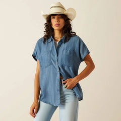 Womens Ariat Vacation S/S Shirt - Chambray