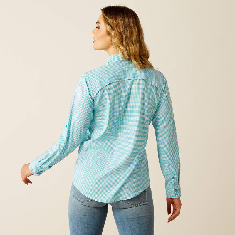 Ariat Ladies VenTek | Peacock Blue Check Shirt