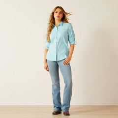 Ariat Ladies VenTek | Peacock Blue Check Shirt