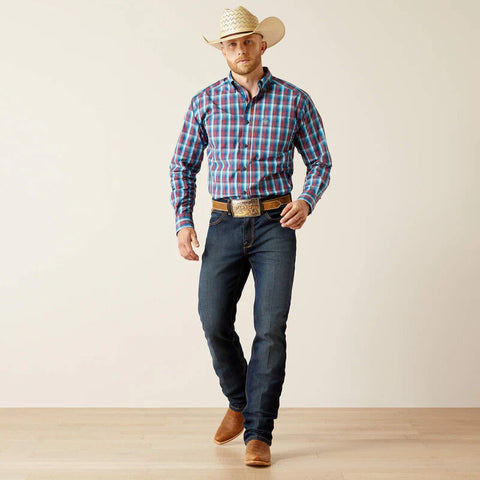 Ariat Men's Pro Series Smith Navy Classic Fit Shirt