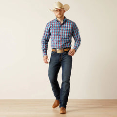 Ariat Men's Pro Series Smith Navy Classic Fit Shirt