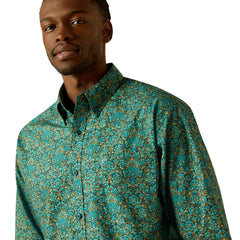 Ariat Mens Becker Classic Fit Shirt - Teal